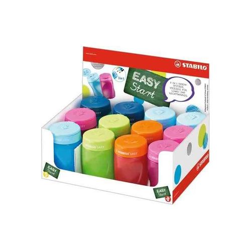 Stabilo Présentoir De 12 Taille-Crayon À Réservoir Easysharpener