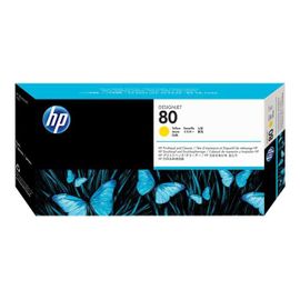 HP 80 - Jaune - tête d'impression avec nettoyeur - pour DesignJet 1050c, 1050c plus, 1055cm, 1055cm plus
