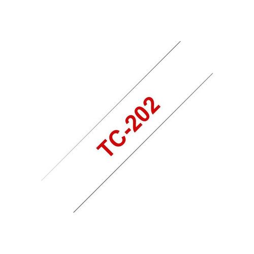 Brother - Blanc, rouge - Rouleau (1,2 cm x 7,7 m) 1 unités bande imprimante - pour P-Touch PT-15, PT-20, PT-2000, PT-3000, PT-500, PT-5000, PT-6, PT-8, PT-8E