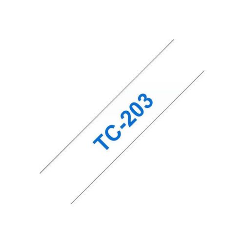 Brother - Blanc, bleu - Rouleau (1,2 cm x 7,7 m) 1 unités bande imprimante - pour P-Touch PT-15, PT-20, PT-2000, PT-3000, PT-500, PT-5000, PT-6, PT-8, PT-8E