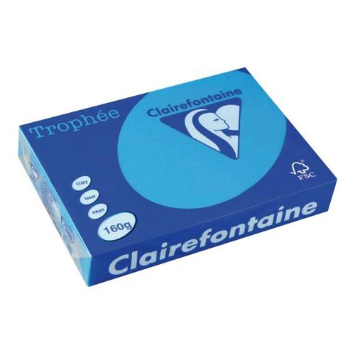 Clairefontaine Trophée - Papier Teinté - Gris Acier - A4 (210 X 297 Mm) - 160 G/M² - 250 Feuille(S)