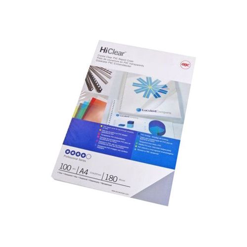 GBC HiClear - A4 (210 x 297 mm) - 250 microns très clair - 50 unités couverture à reliure