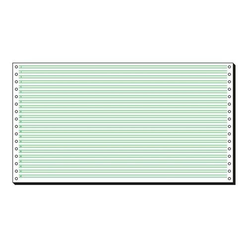 Sigel DIN-Computer paper - Papier perforé - lignes vertes - 203 x 375 mm - 60 g/m² - 2000 feuille(s)