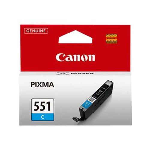 Canon CLI-551C - Cyan - originale - réservoir d'encre - pour PIXMA iP8750, iX6850, MG5550, MG5650, MG5655, MG6450, MG6650, MG7150, MG7550, MX725, MX925