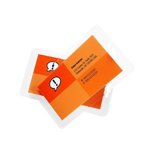 GBC Card Laminating Pouch - 125 microns pack de 100 - brillant - 64 x 108 mm pochettes plastifiées