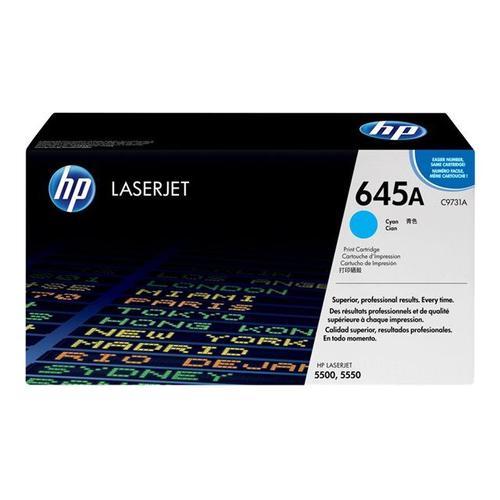 HP 645A - Cyan - originale - LaserJet - cartouche de toner (C9731A) - pour Color LaserJet 5500, 5550