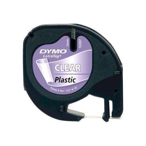 DYMO - Ruban plastique - transparent - Rouleau (1,2 cm x 4 m) 1 rouleau(x) - pour LetraTag