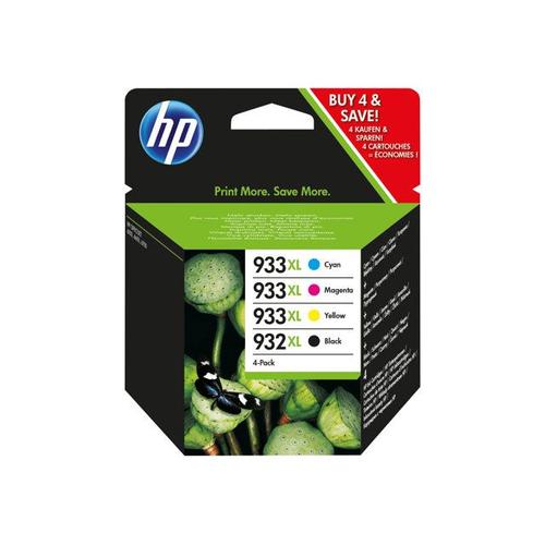 HP 932XL/933XL Combo Pack - Pack de 4 - à rendement élevé - noir, jaune, cyan, magenta - originale - Officejet - cartouche d'encre - pour Officejet 6100, 6600 H711a, 6700, 7110, 7510, 7612