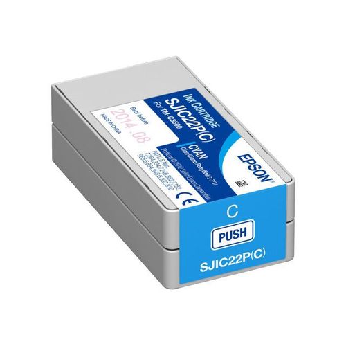 Epson SJIC22P(C) - Cyan - originale - cartouche d'encre - pour TM C3500