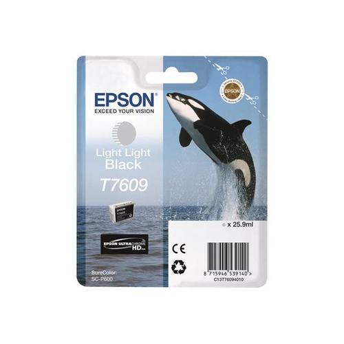 Epson T7609 - 26 ml - noir clair - originale - blister - cartouche d'encre - pour SureColor P600, SC-P600