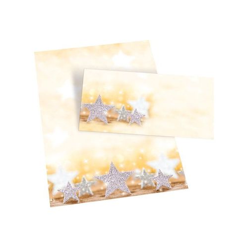 Sigel Christmas Motif Paper Glitter Stars - Papier à motifs - A4 (210 x 297 mm) - 90 g/m² - 100 feuille(s)