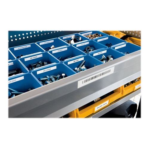 DYMO XTL All-Purpose - Bande en vinyle pour usage intérieur/extérieur adhésif permanent - noir sur blanc - Rouleau (1,9 cm x 7 m) 1 rouleau(x)