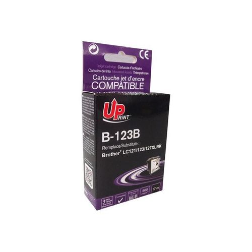 UPrint B-123B - 17 ml - noir - cartouche d'encre (équivalent à : Brother LC127, Brother LC123, Brother LC121 ) - pour Brother DCP-J132, DCP-J152, DCP-J552, DCP-J752, MFC-J245, MFC-J470, MFC-J650...
