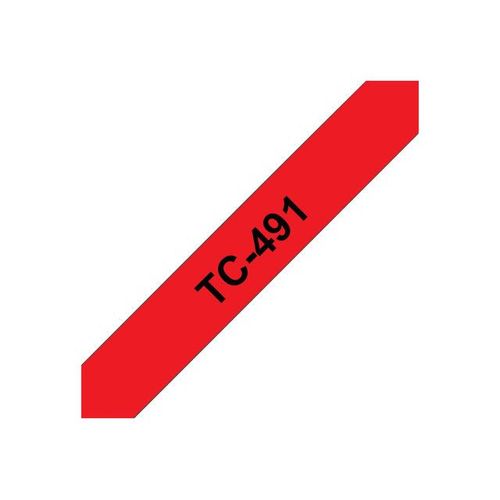 Brother - Ruban laminé - Noir sur rouge - Rouleau (0,9 cm) - pour P-Touch PT-2000, PT-3000, PT-500, PT-5000, PT-8