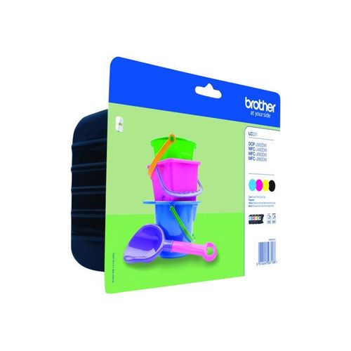 Brother LC221 Value Pack - Pack de 4 - noir, jaune, cyan, magenta - original - cartouche d'encre - pour Brother DCP-J562DW, MFC-J480DW, MFC-J680DW, MFC-J880DW