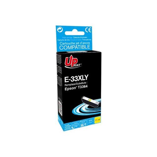 UPrint E-33XLY - 11 ml - XL - jaune - boîte - remanufacturé - cartouche d'encre (équivalent à : Epson 33XL, Epson T3364 ) - pour Epson Expression Home XP-830; Expression Premium XP-530, 540, 630...