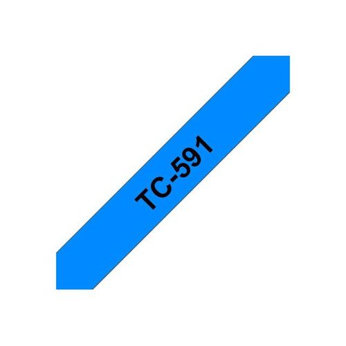 Brother TC591 - Ruban laminé - 9 mm x noir sur bleu - - pour P-Touch PT-2000, PT-3000, PT-500, PT-5000, PT-8E