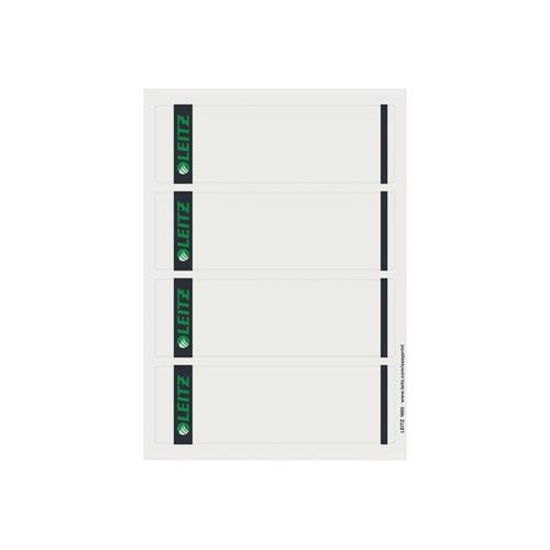 Leitz - Étiquettes autocollantes pour dos - gris - 61 x 192 mm - 80 g/m² - 100 étiquette(s) ( 25 feuille(s) x 4 )