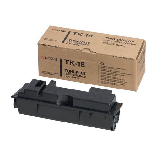 Kyocera TK 18 - Noir - kit toner - pour Kyocera FS-1018, FS-1118, FS-1118F MFP/KL3, FS-1118FDP MFP/KL3; FS-1020