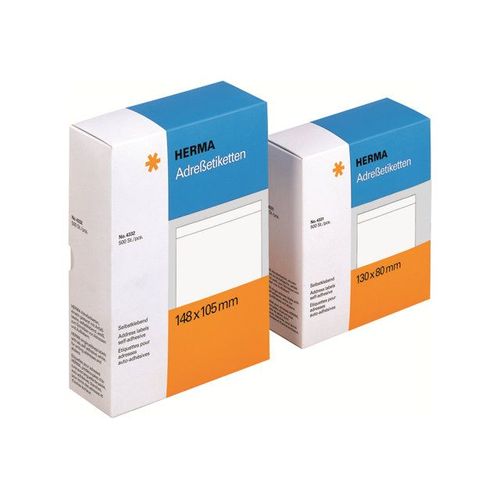 HERMA - Étiquettes d'adresses mates autocollantes - blanc - 148 x 105 mm 500 étiquette(s) ( 500 feuille(s) x 1 )