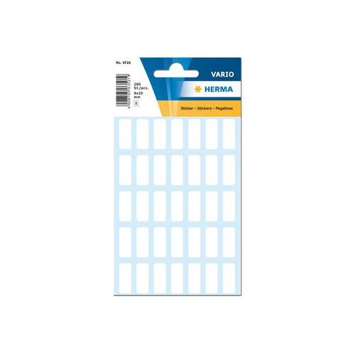 Herma - Étiquettes Multi-Emploi - Blanc - 8 X 20 Mm 280 Étiquette(S) ( 8 Feuille(S) X 35 )