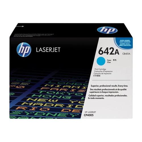 HP 642A - Cyan - originale - LaserJet - cartouche de toner ( CB401A ) - pour Color LaserJet CP4005dn, CP4005n