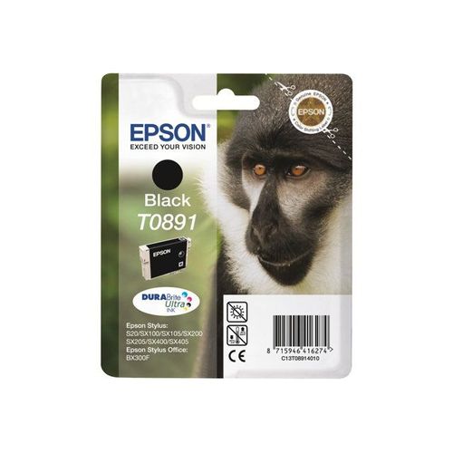 Epson T0891 - 5.8 ml - noir - originale - blister - cartouche d'encre - pour Stylus S21, SX110, SX115, SX210, SX215, SX218, SX400, SX410, SX415; Stylus Office BX300