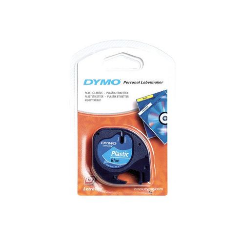 DYMO LetraTAG - Ruban plastique - bleu - Rouleau (1,2 cm x 4 m) 1 rouleau(x) - pour LetraTag LT-100H, LT-100T, QX50, XR