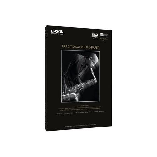 Epson Traditional Photo Paper - Papier photo - A3 plus (329 x 423 mm) - 330 g/m² - 25 feuille(s) - pour Stylus Pro 4900 Spectro_M1; SureColor P400, P800, SC-P10000, P20000, P400, P6000, P8000