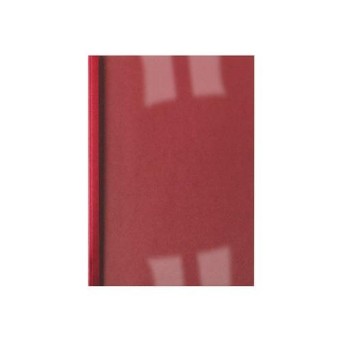 Gbc Thermabind Linenweave - 3 Mm - A4 (210 X 297 Mm) - 30 Feuilles - 150 Micromètres Rouge, Transparent - 250 G/M² - 100 Unités Couverture À Reliure Thermique