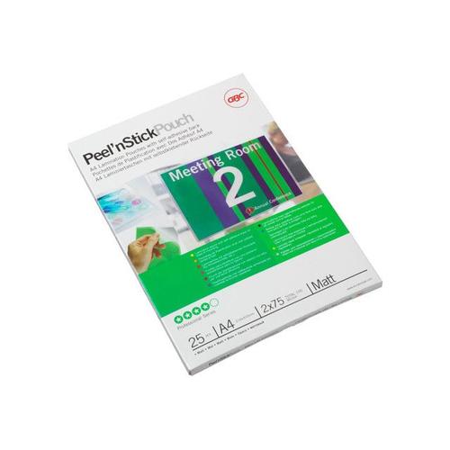 Gbc Peel'n Stick - 150 Micromètres Pack De 25 - Mat - A4 (210 X 297 Mm) Pochettes Plastifiées