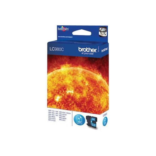 Brother LC980C - Cyan - originale - cartouche d'encre - pour Brother DCP-145, 163, 167, 193, 195, 197, 365, 373, 375, 377, MFC-250, 255, 290, 295, 297