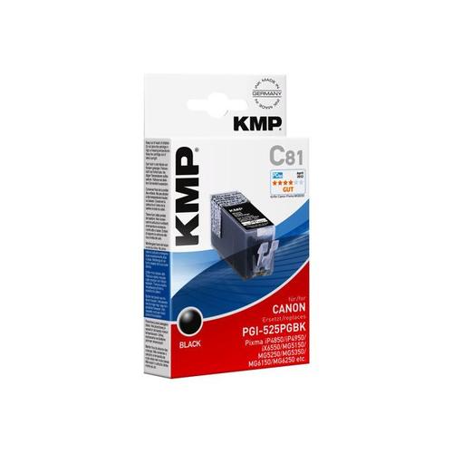 KMP C81 - 19 ml - noir - cartouche d'encre (équivalent à : Canon PGI-525PGBK ) - pour Canon PIXMA iP4950, iX6550, MG5350, MG6250, MG8150, MG8250, MX715, MX885, MX892, MX895