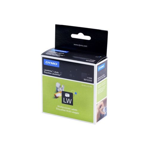 DYMO LabelWriter MultiPurpose - Blanc - 19 x 51 mm 500 étiquette(s) (1 rouleau(x) x 500 étiquettes multi-emploi - pour DYMO LabelWriter 310, 315, 320, 330, 400, 450, 4XL, SE450, Wireless