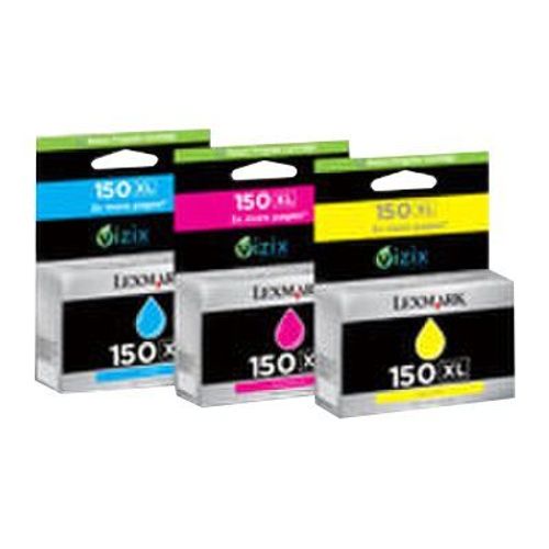 Lexmark Cartridge No. 100XL - Pack de 4 - ? rendement ?lev? - noir, jaune, cyan, magenta - originale - cartouche d'encre LCCP, LRP - pour Lexmark Impact S301, Interact S606, Pinnacle Pro901...