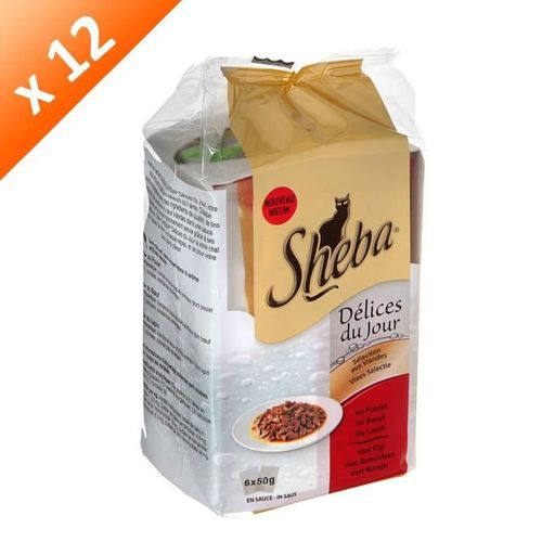 Sheba Sachet Fraicheur Aux Viandes - Pour Chat - (X12)