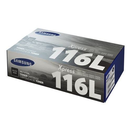 Samsung MLT-D116L - À rendement élevé - noir - originale - cartouche de toner - pour Samsung SL-M2675, SL-M2825, SL-M2875; Xpress M2625, M2675, M2825, M2835, M2875, M2885