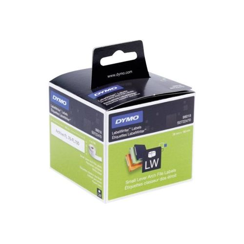 DYMO LabelWriter - Noir sur blanc - 190 x 38 mm 110 étiquette(s) (1 rouleau(x) x 110 étiquettes pour classeurs à levier - pour DYMO LabelWriter 310, 320, 330, 330 Turbo, 400, 400 Duo, 400 Turbo...