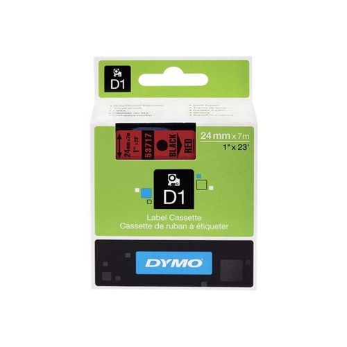 DYMO D1 - Étiquettes - Noir sur rouge - Rouleau (2,4 cm x 7 m) 1 rouleau(x) - pour LabelMANAGER; LabelPOINT