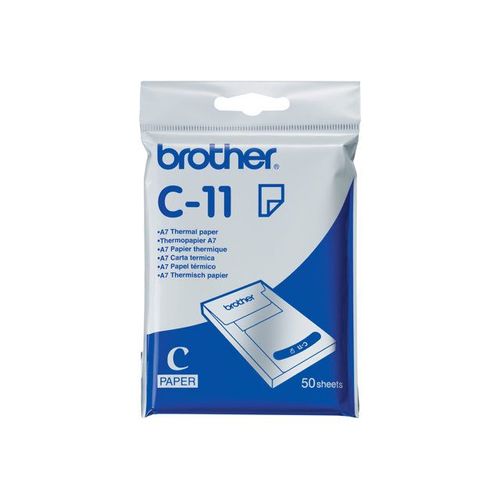 Brother C11S - Papier thermique - A7 (74 x 105 mm) 50 feuille(s) (pack de 20 ) - pour m-PRINT MW-145BT