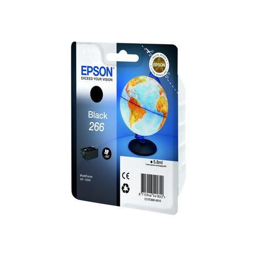 Epson 266 - 5.8 ml - noir - originale - emballage coque avec alarme radioélectrique - cartouche d'encre - pour WorkForce WF-100W