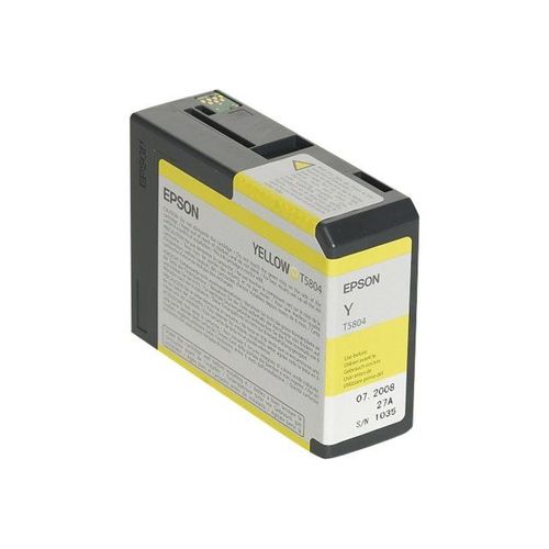 Epson T5804 - 80 ml - jaune - originale - cartouche d'encre - pour Stylus Pro 3800, Pro 3880