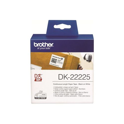 Brother DK-22225 - Papier - noir sur blanc - Rouleau (3,8 cm x 30,5 m) 1 rouleau(x) étiquettes continues - pour Brother QL-1050, QL-1060, QL-500, QL-550, QL-560, QL-570, QL-580, QL-700