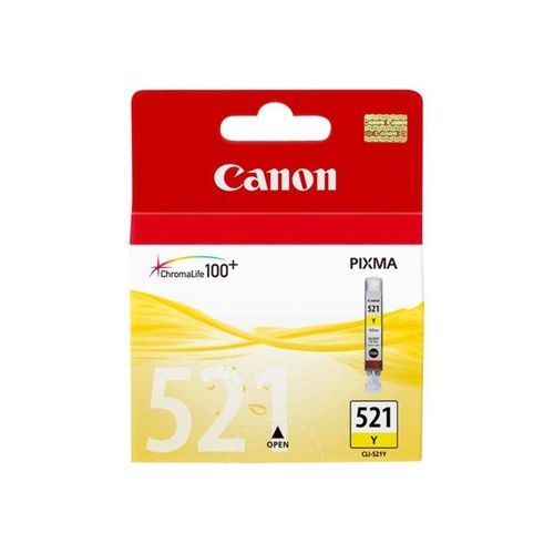 Canon CLI-521Y - 9 ml - jaune - originale - réservoir d'encre - pour PIXMA iP3600, iP4700, MP540, MP550, MP560, MP620, MP630, MP640, MP980, MP990, MX860, MX870