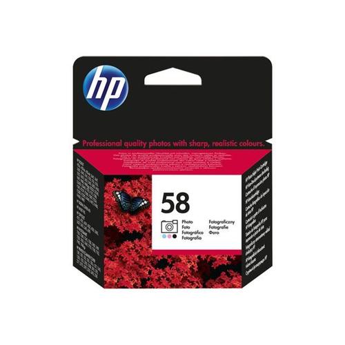 HP 58 - 17 ml - couleur (cyan clair, magenta clair, noir) - originale - cartouche d'impression (photo) - pour Deskjet 51XX, F2149, F2179, F2210, F2240, F2288, F375; Officejet 56XX; Photosmart...