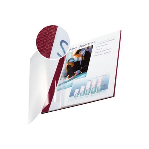 Leitz Impressbind - 14 Mm - A4 (210 X 297 Mm) - 140 Feuilles - Bordeaux Avec Couverture Avant Transparente - Couverture Souple