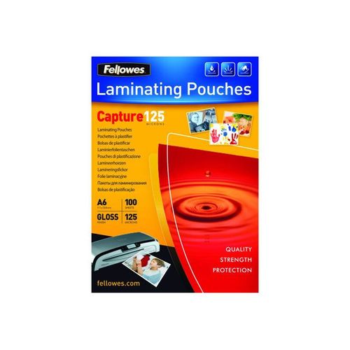 Fellowes Laminating Pouches Capture 125 micron - 100 - 111 x 154 mm pochettes plastifiées