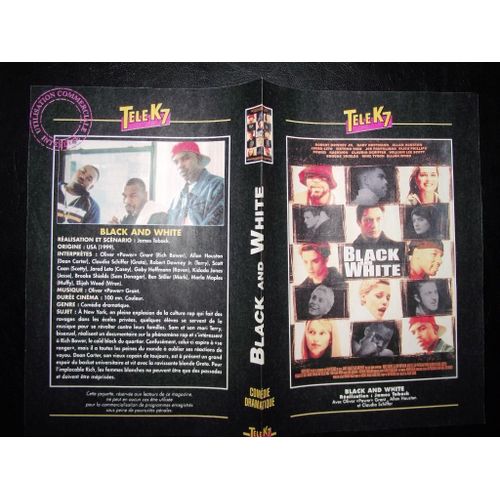 Tele K7 Jaquette Du Film.Black And White(1999).Réalisation.James Toback Avec Olivier Power Grant Allan Houston Claudia Schiffer Robert Downey Jr Scott Caan
