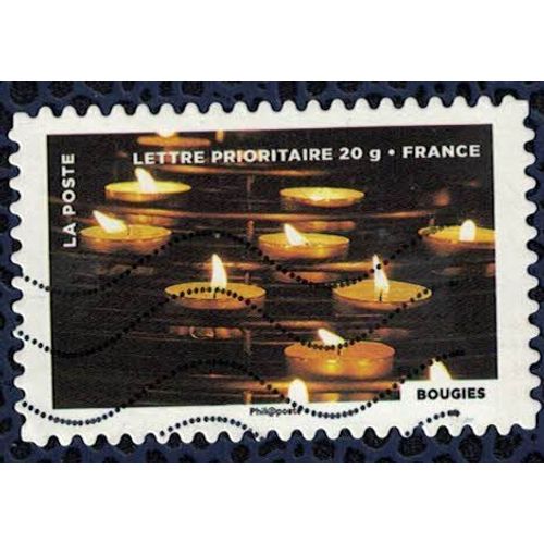 Timbre Oblitéré Used Stamp Fête Du Timbre 2012 Le Timbre Fête Le Feu Les Bougies France 2012