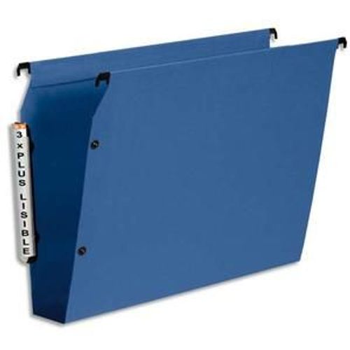 Esselte Paquet De 10 Dossiers Suspendus Armoire En Polypro Opaque. Fond 50, Bouton-Pression. Bleu